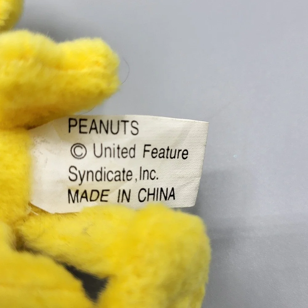 Kurt Adler Woodstock Plush Stuffed Ornament Peanuts Small Striped Scarf Yellow